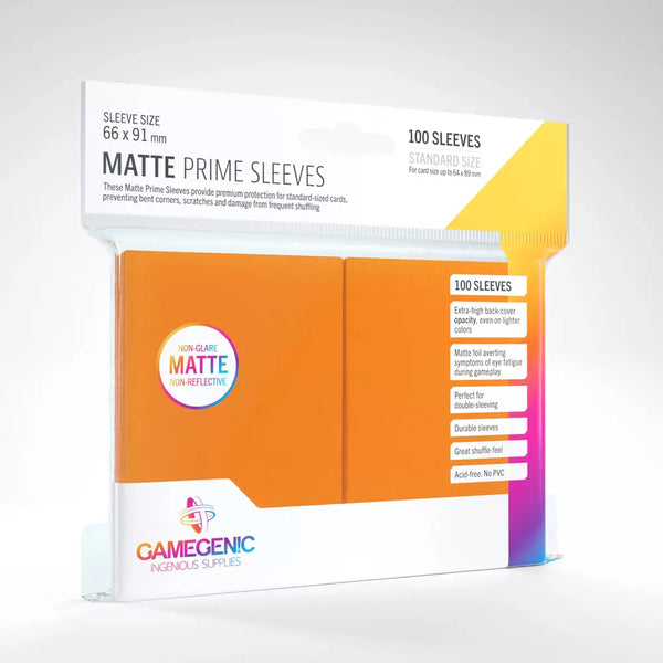 Gamegenic - Matte Prime Sleeves x100 Oransje