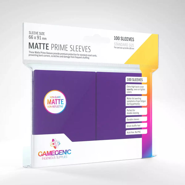 Gamegenic - Matte Prime Sleeves x100 Lilla