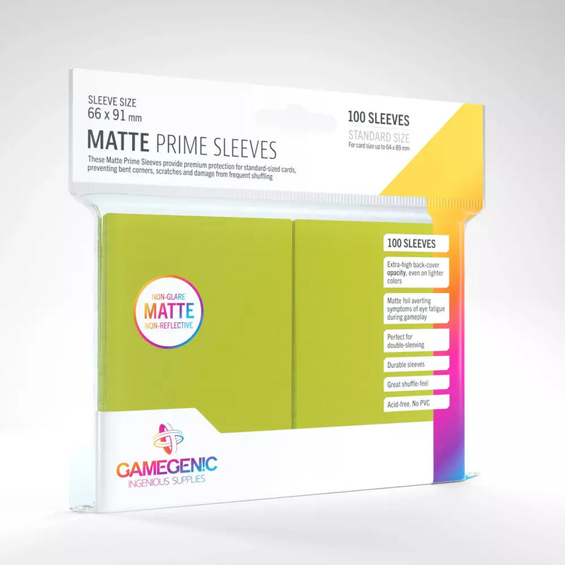 Gamegenic - Matte Prime Sleeves x100 Lime