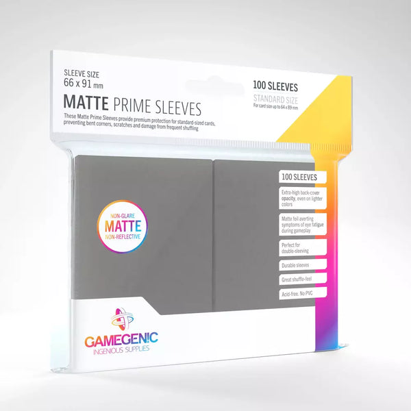 Gamegenic - Matte Prime Sleeves x100 Grå