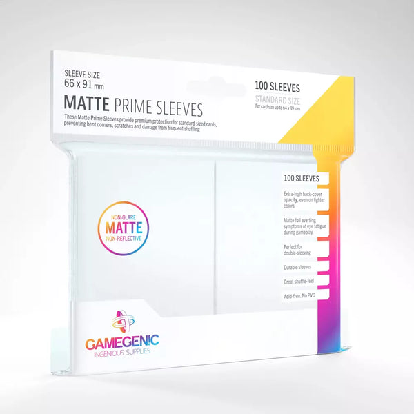 Gamegenic - Matte Prime Sleeves x100 Hvit