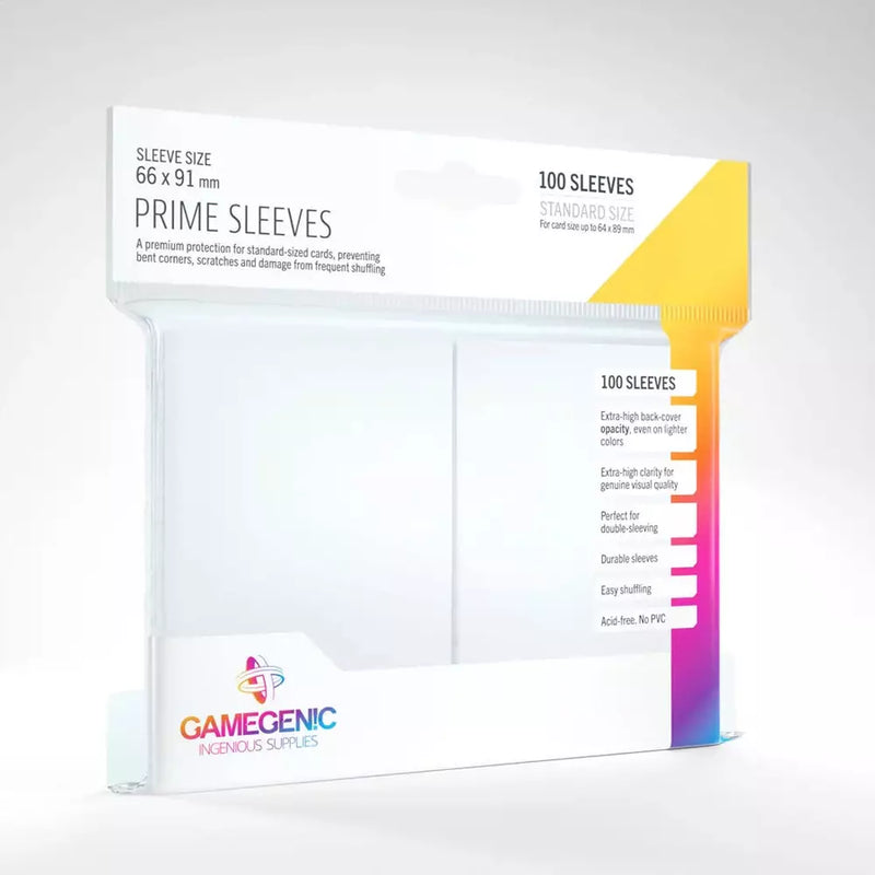 Gamegenic - Prime Sleeves x100 Hvit
