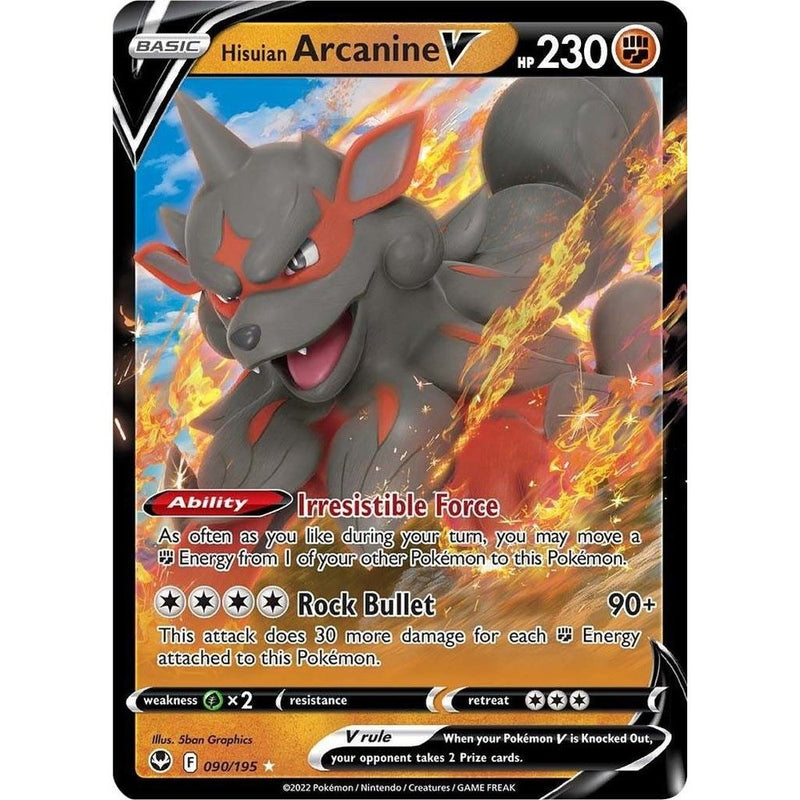 Hisuian Arcanine V - 090/195 - Ultra Rare